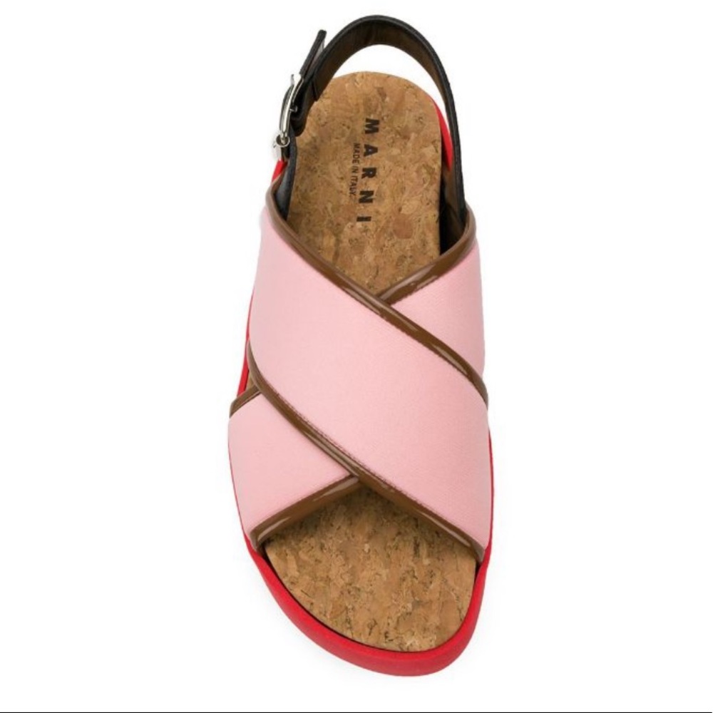 Marni Criss-cross Wedge Sandals - Picture 5 of 13